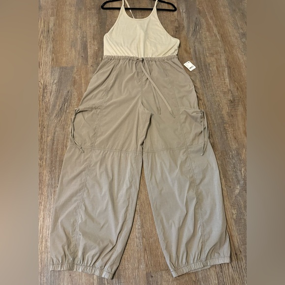 Free People Back Packer Onesie In Muted Beige.  Size M. - Picture 3 of 14